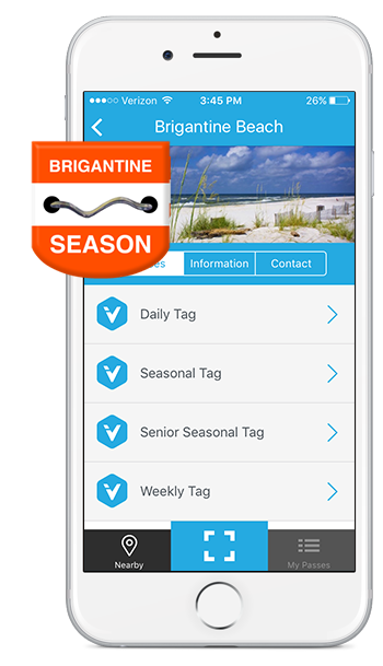 Brigantine Mobile Beach Tag