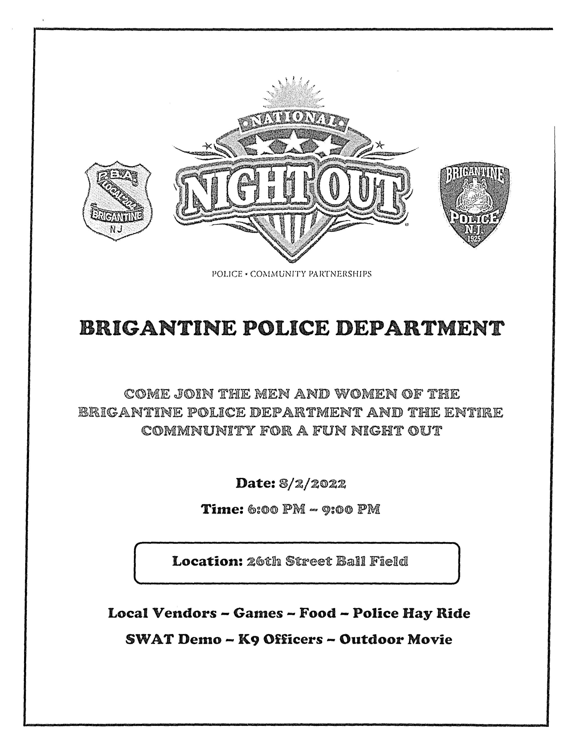 National Night Out 2022 Official Brigantine